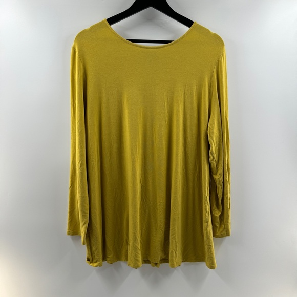 J. Jill Tops - J. Jill Mustard Yellow Long Sleeve Top Womens Size XL Loose Fit Rayon Blend